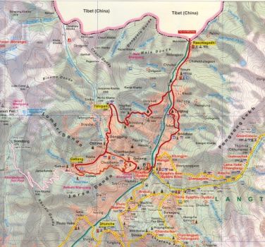 Landkarte Langtang 15 Landkarten