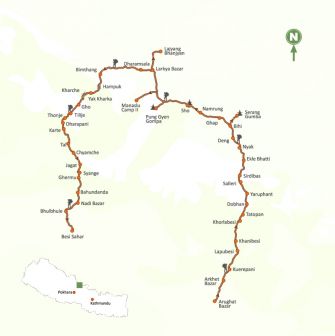 Landkarte Manaslu 15 Landkarten